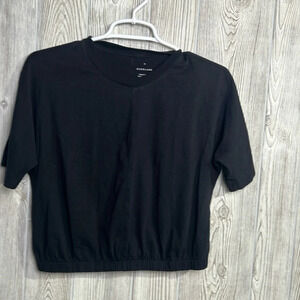 Everlane Cropped Organic Cotton T-Shirt Black  Xs
